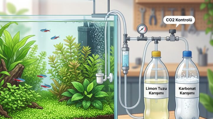 Bitkili Akvaryum İçin CO2 Nasıl Üretilir? Evde Kolay ve Ucuz Yöntemler
